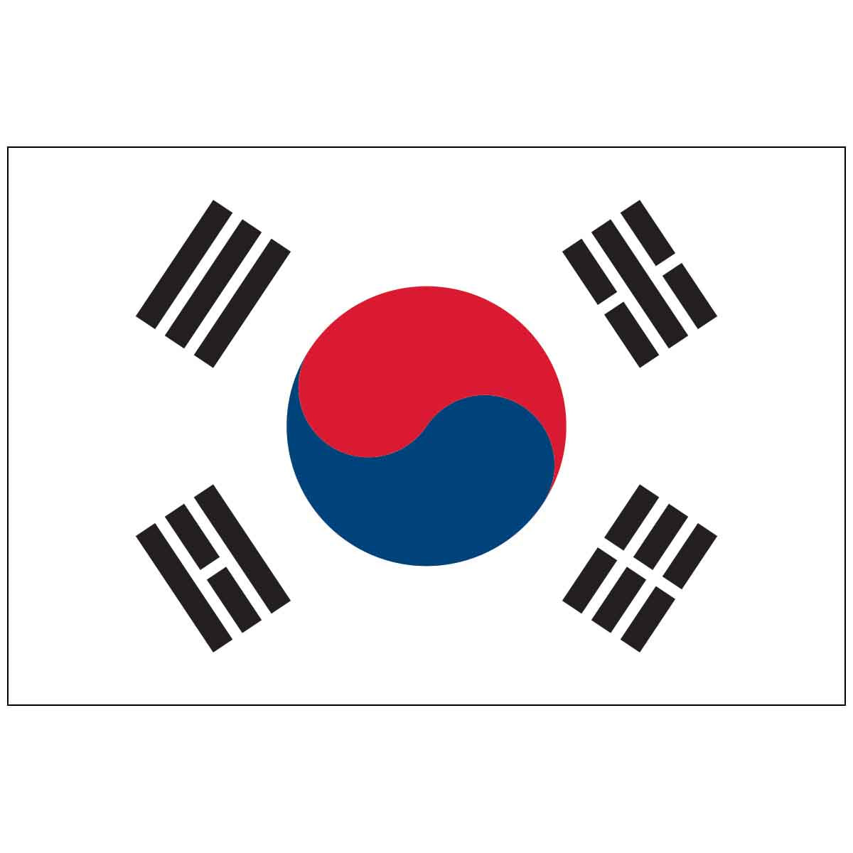 3' x 5' South Korea (UN) World Flag - e-poly