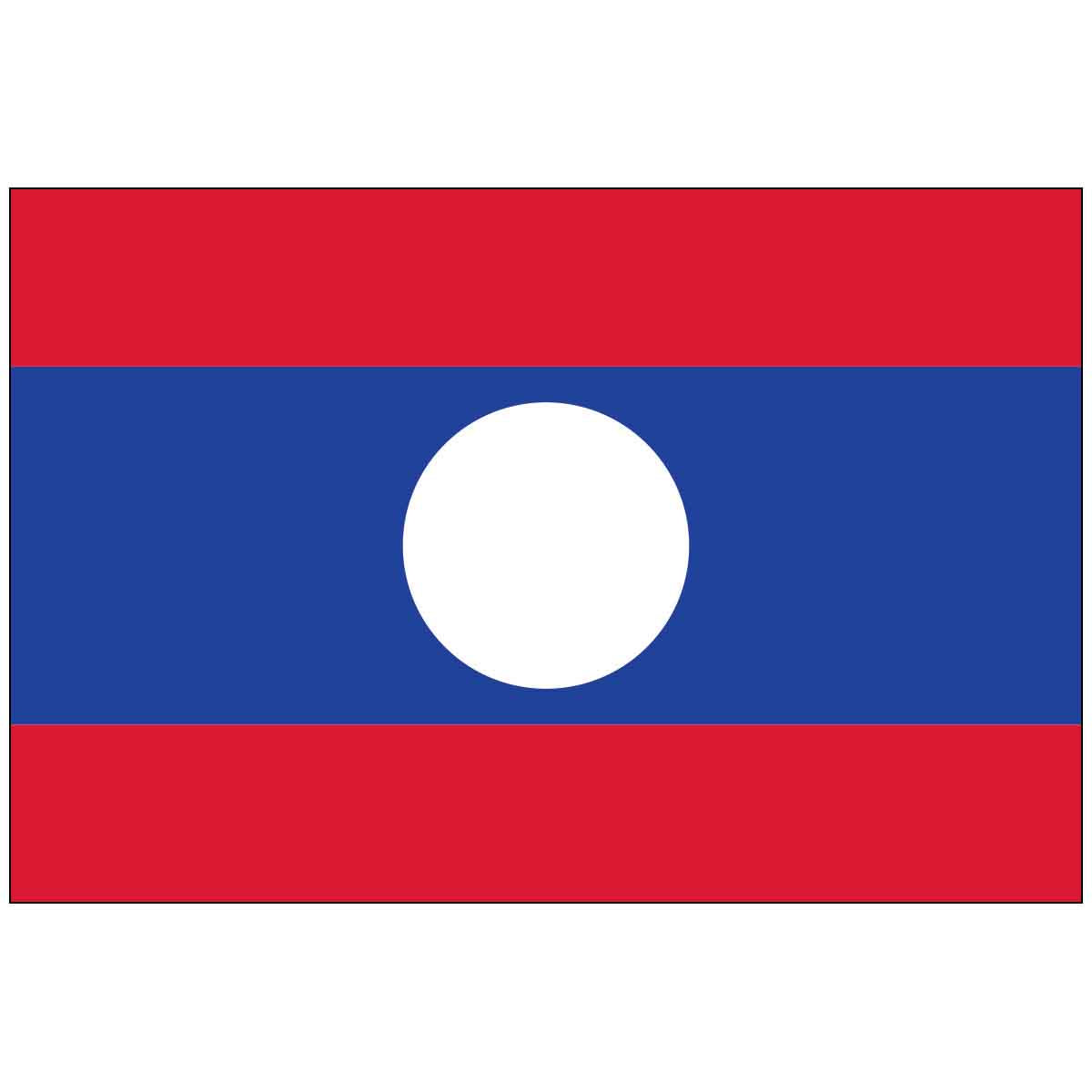 4" x 6" Mounted Endura-Gloss laos World Flag