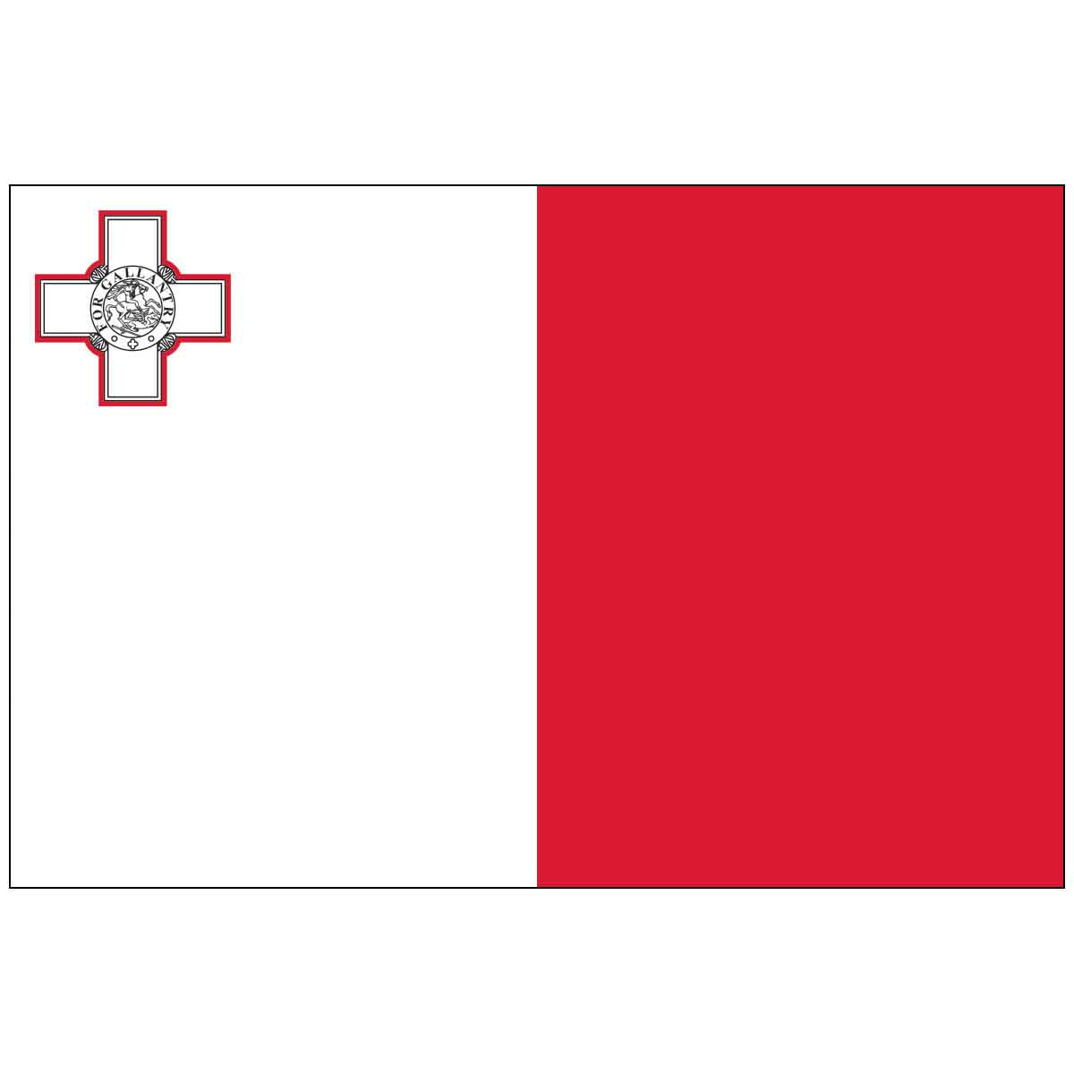 4" x 6" Mounted Endura-Gloss Malta World Flag