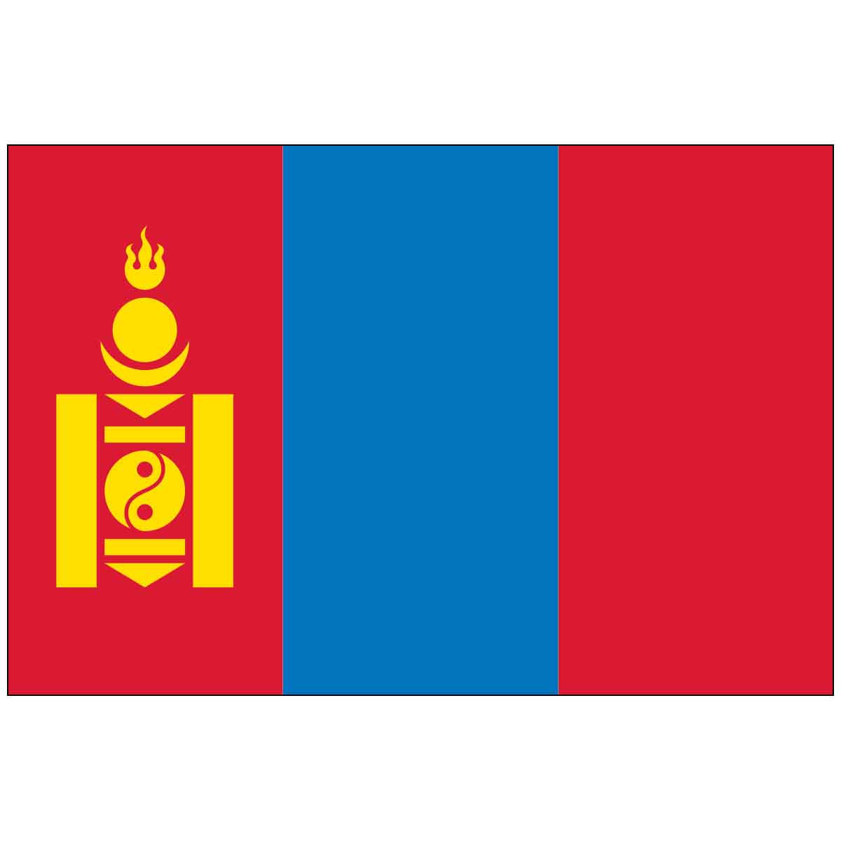 Mongolia (UN) World Flag