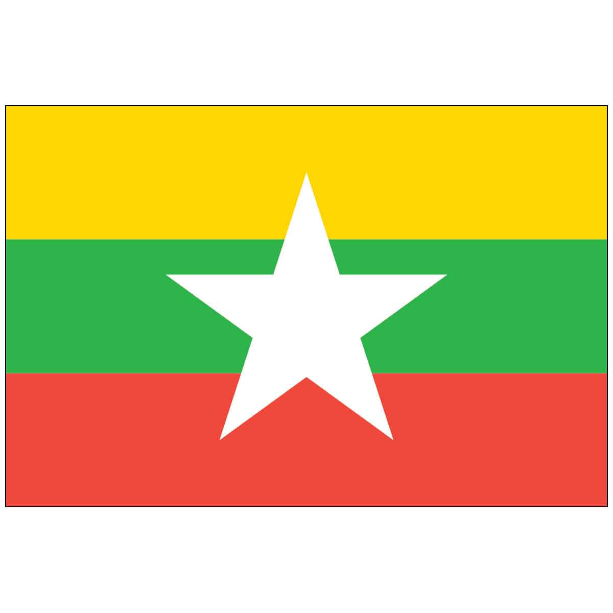 Myanmar (UN) World Flag