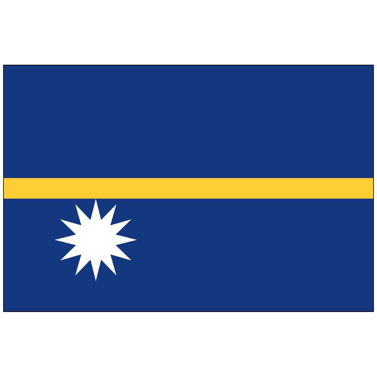 4" x 6" Mounted Endura-Gloss Nauru World Flag