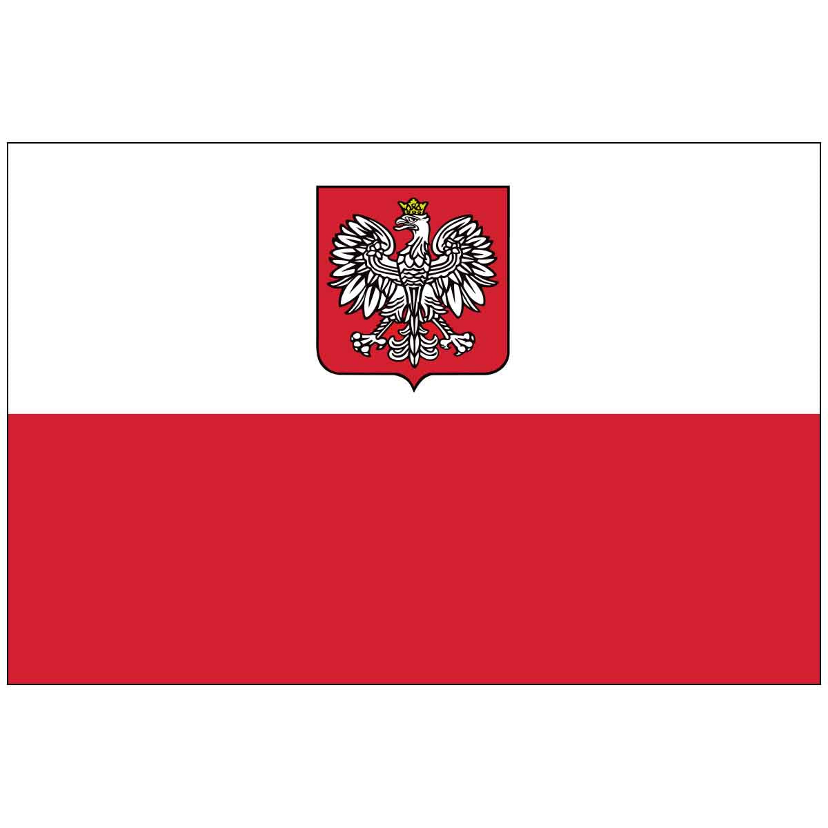 Poland with Eagle World Flag
