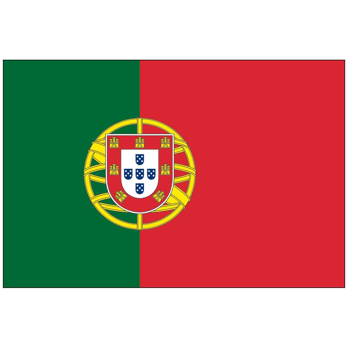 4" x 6" Mounted Endura-Gloss Portugal World Flag
