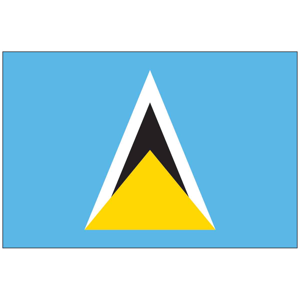 St. Lucia (UN/OAS) World Flag