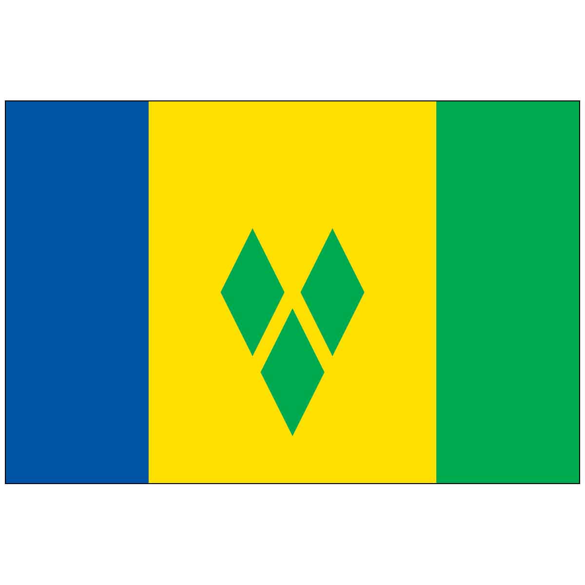 St. Vincent & The Grenadines (UN/OAS) World Flag