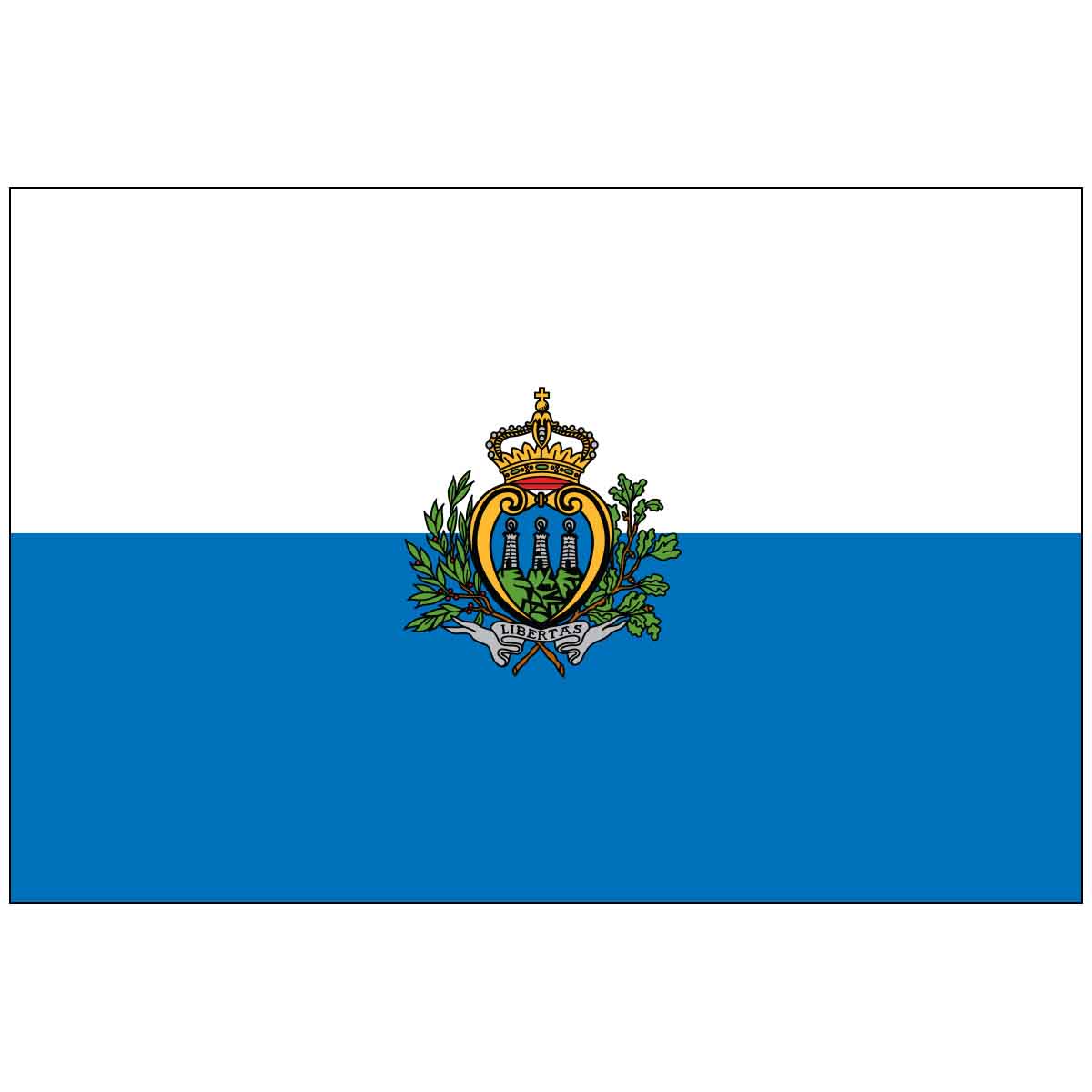 San Marino with Seal (UN) World Flag
