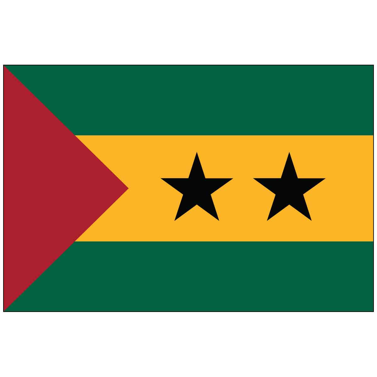 Sao Tome and Principe (UN) World Flag