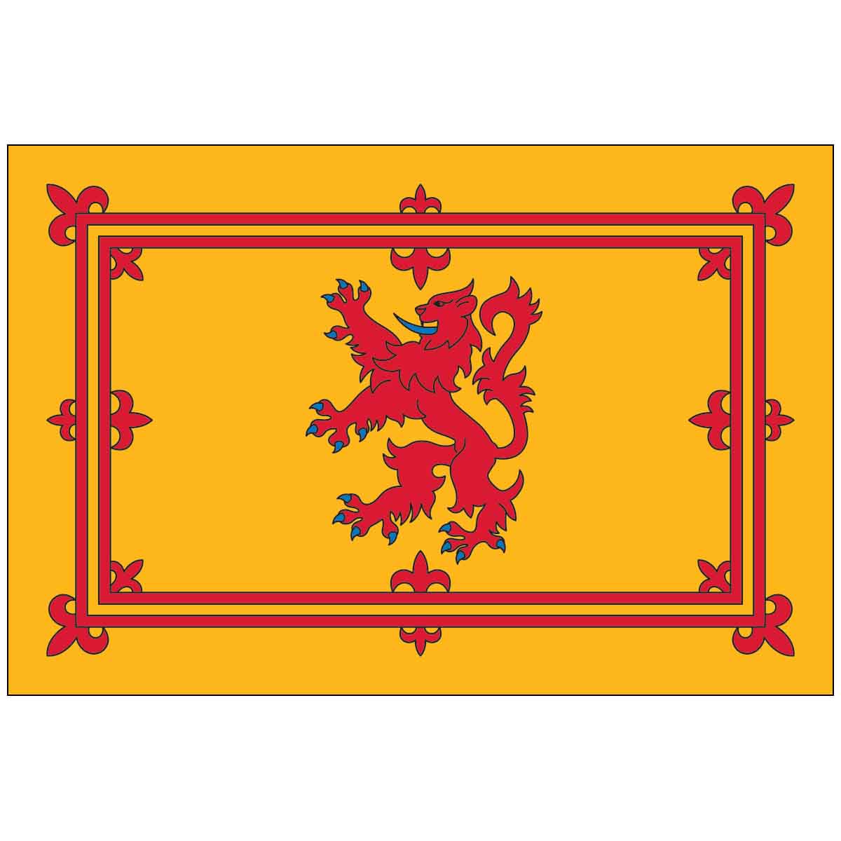 Scotland with Lion World Flag