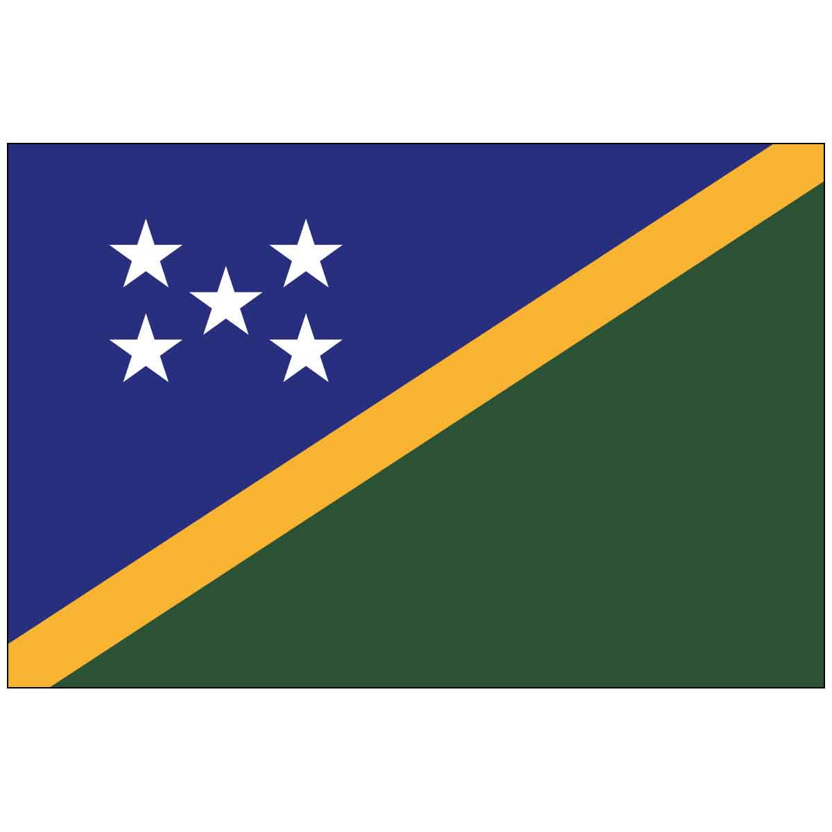 Solomon Islands (UN) World Flag