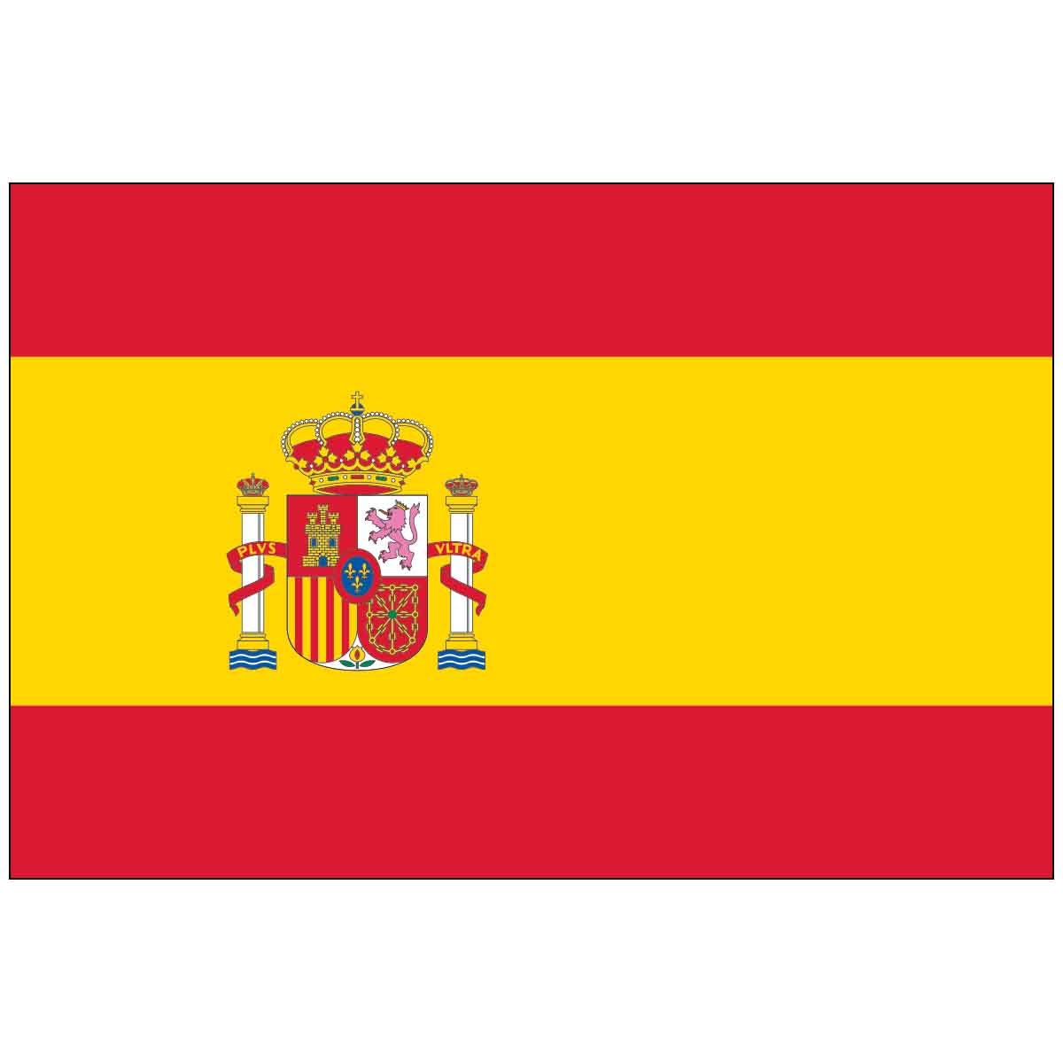 3' x 5' Spain with Seal (UN) World Flag - e-poly