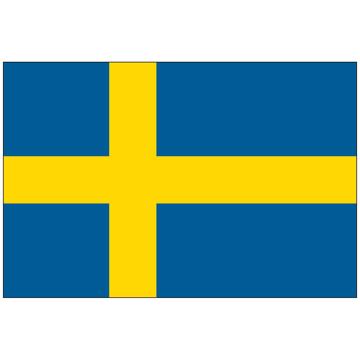 4" x 6" Mounted Endura-Gloss Sweden World Flag