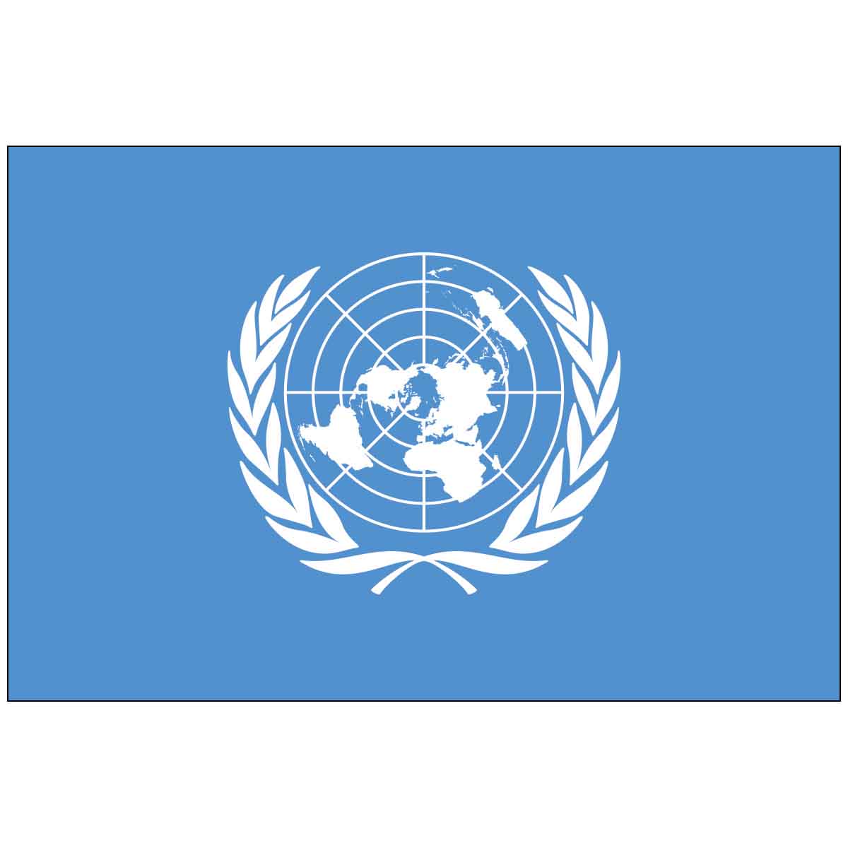 3' x 5' United Nations World Flag - e-poly