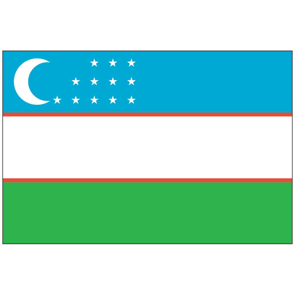 Uzbekistan (UN) World Flag