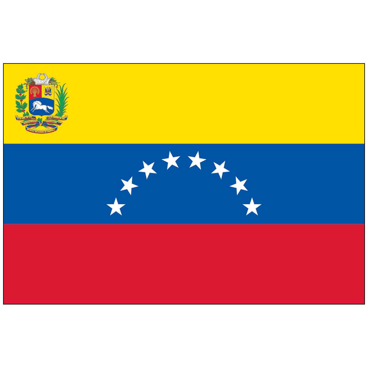 3' x 5' Venezuela with seal (UN/OAS) World Flag - e-poly