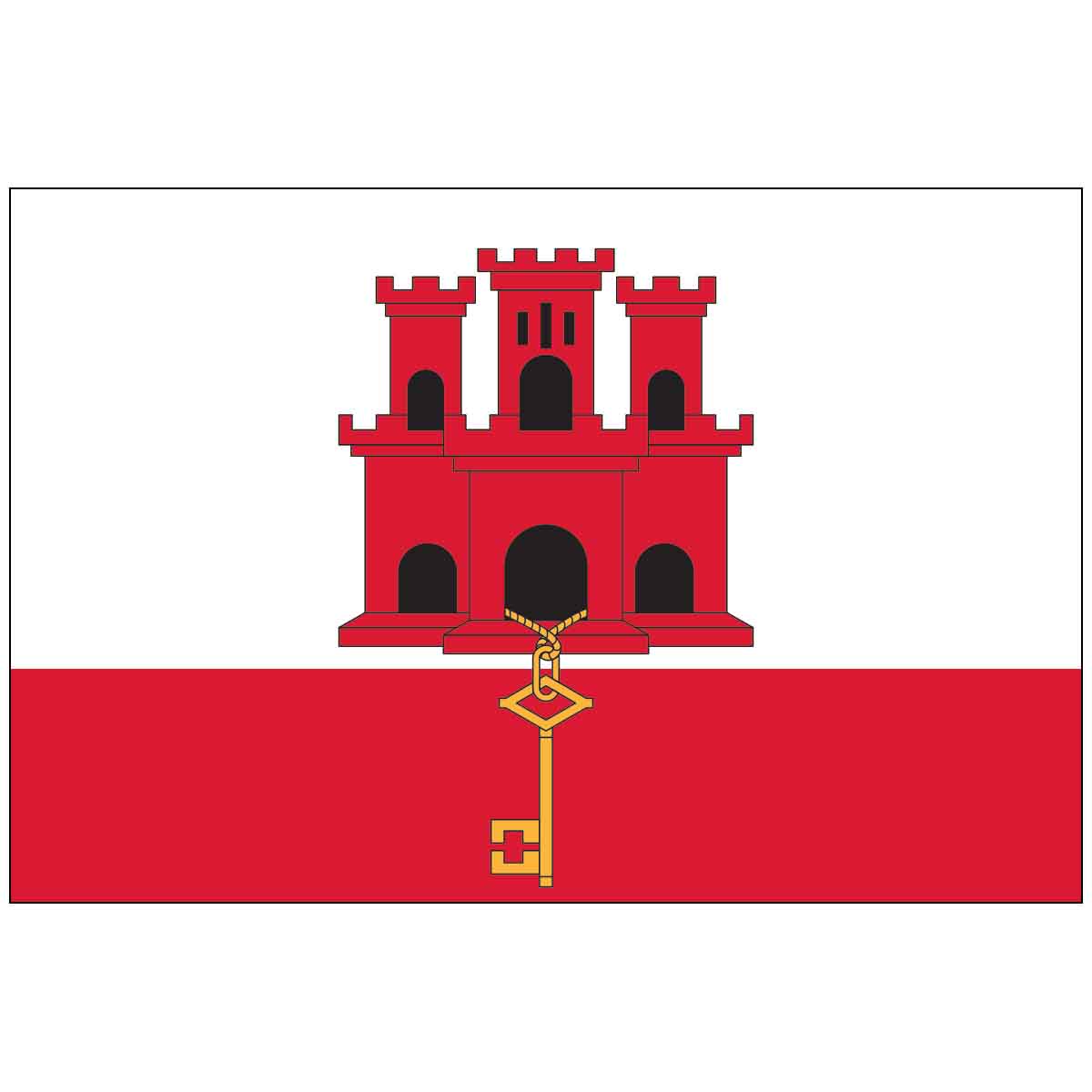 Gibraltar World Flag