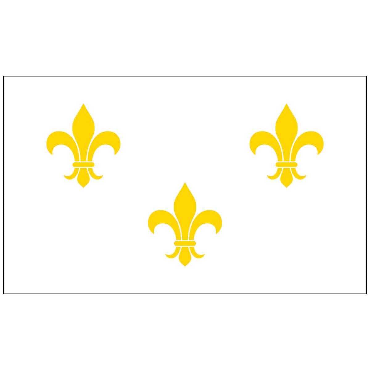 Fleur-De-Lis (White-3) Outdoor Flag