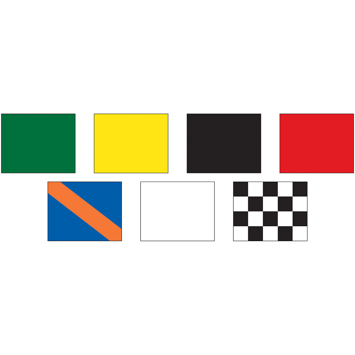 4" x 5" Endura Gloss Racing Individual Flags