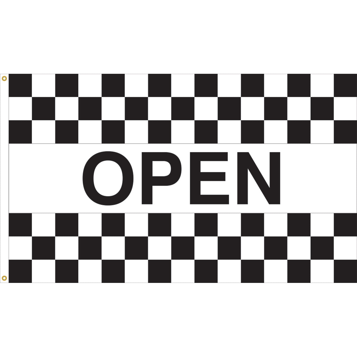 3' x 5' Nylon Black and White Open Checkered Flag