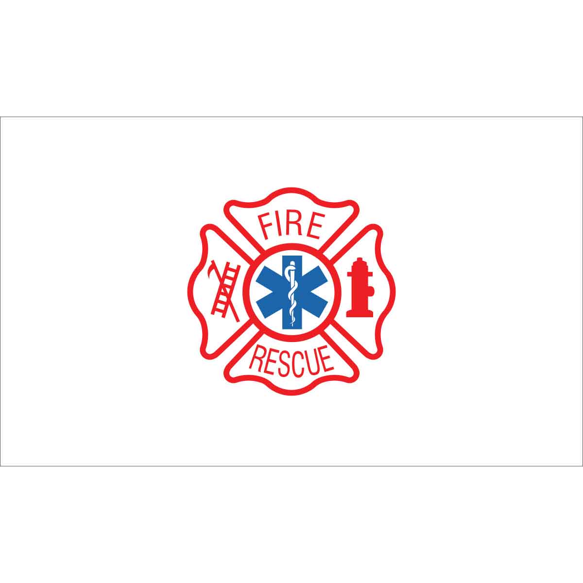 3' x 5' Outdoor Fire Rescue Nylon Flag