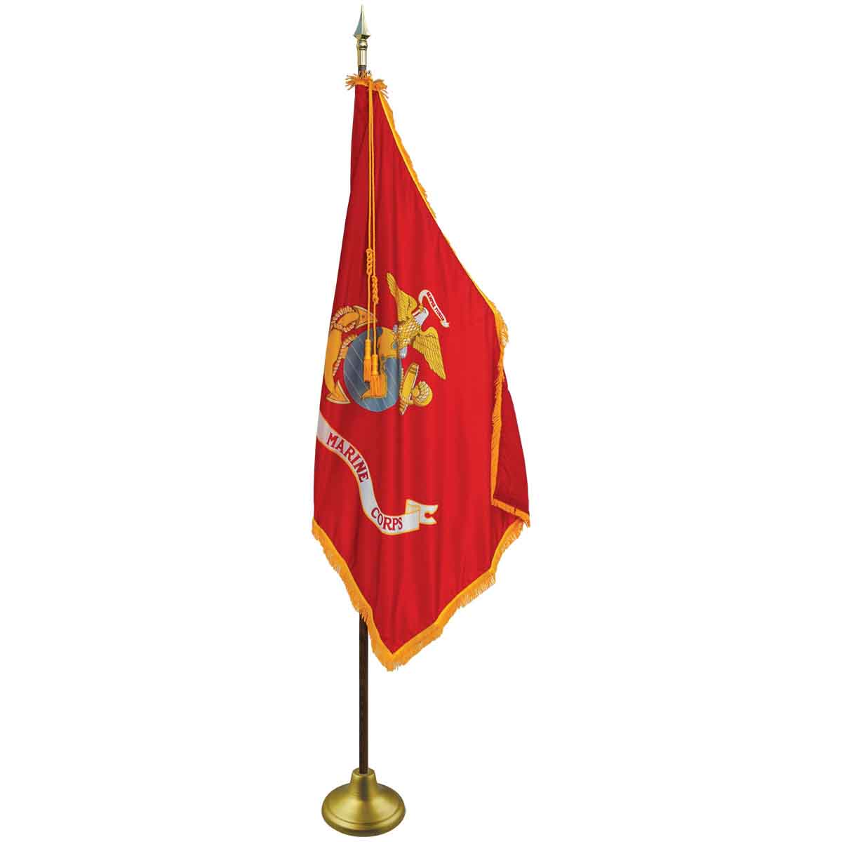3' x 5' Nylon Armed Forces Indoor/Parade Flags with Pole Hem and Fringe