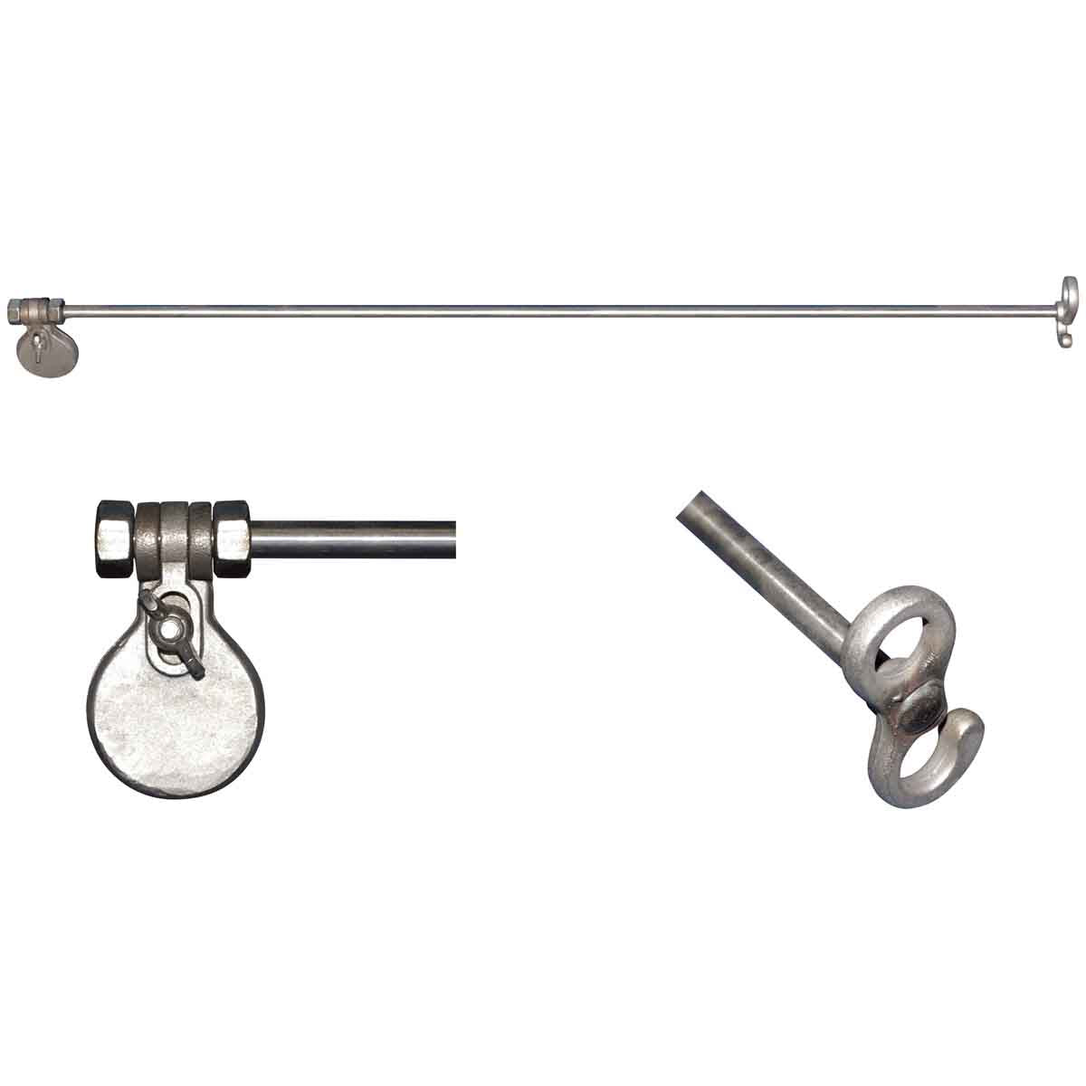 Non-Tangle Rods for Wall Mounted Outrigger Flagpoles